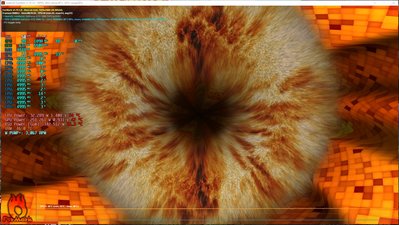 Furmark 35 минут,Power Limit 100%, pump 3000rpm, 2x140mm 950rpm,  GPU 48 градусов, VRM 69гр, вход 43,6 выход 42,9, без разгона.jpg