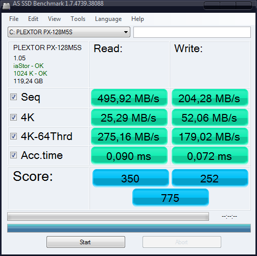 as-ssd-bench PLEXTOR PX-128M5 05.01.2015 12-19-31.png