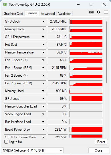 ZOTAC GeForce RTX 4070 Ti AMP AIRO 12 ГБ (ZT-D40710F-10P) GPU-Z.gif