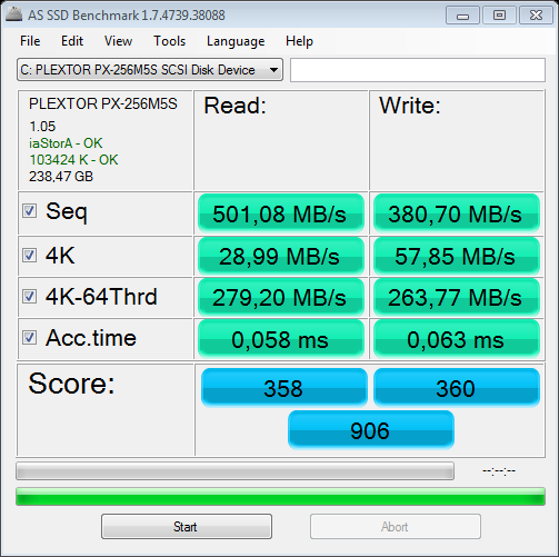 as-ssd-bench PLEXTOR PX-256M5 14.02.2014 21-06-25.png